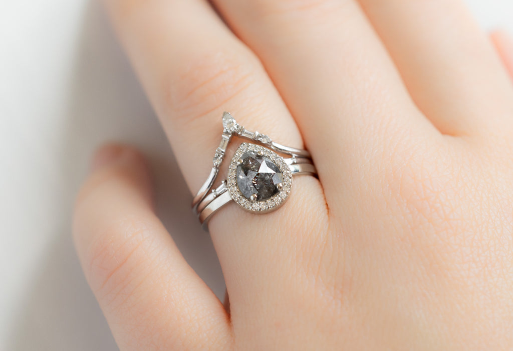 The Dahlia Ring with a Rose-Cut Black Diamond