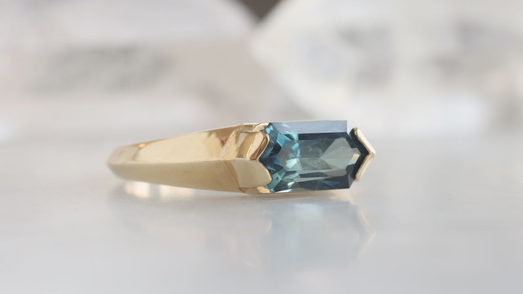 The Signet Ring with a Sapphire Hexagon