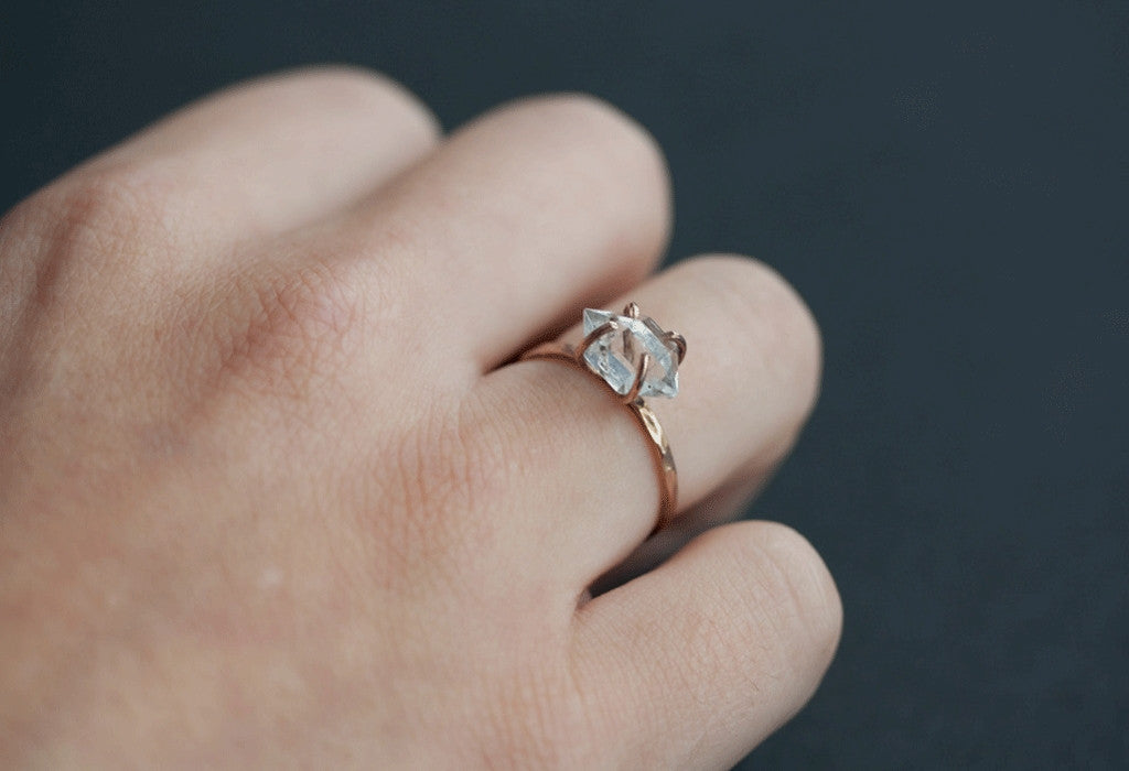 Herkimer Diamond Ring on model