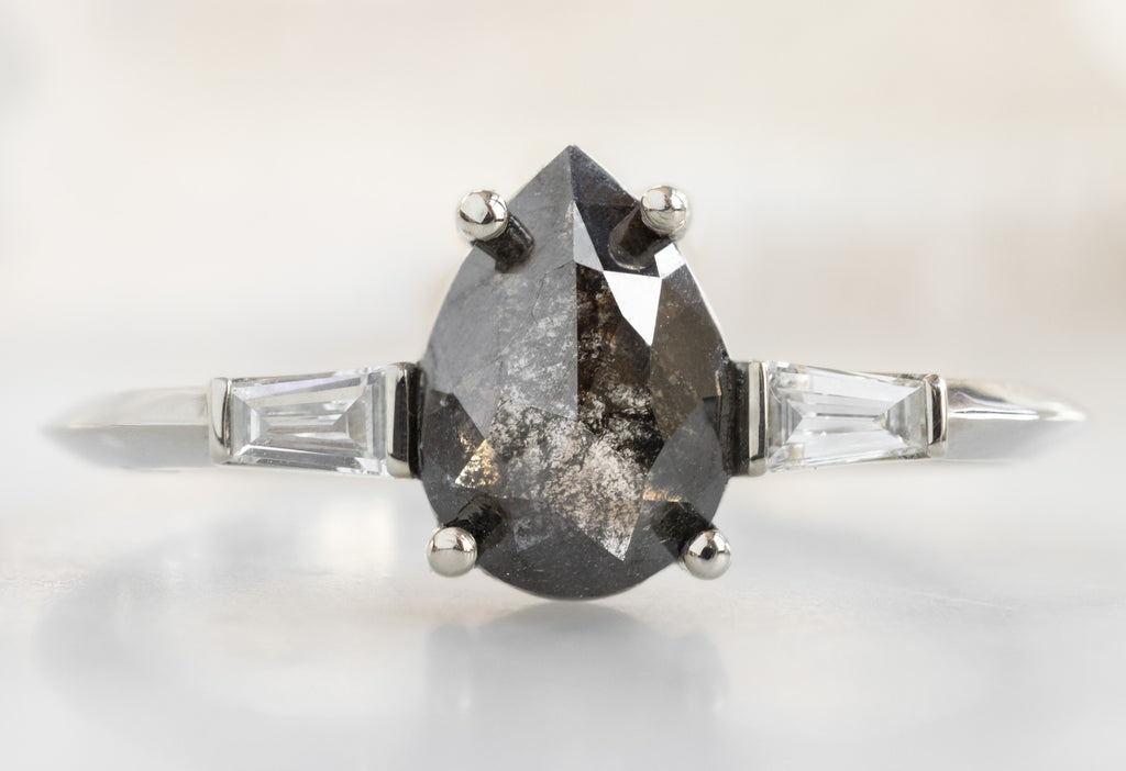 The Ash Ring with a Rose-Cut Black Diamond