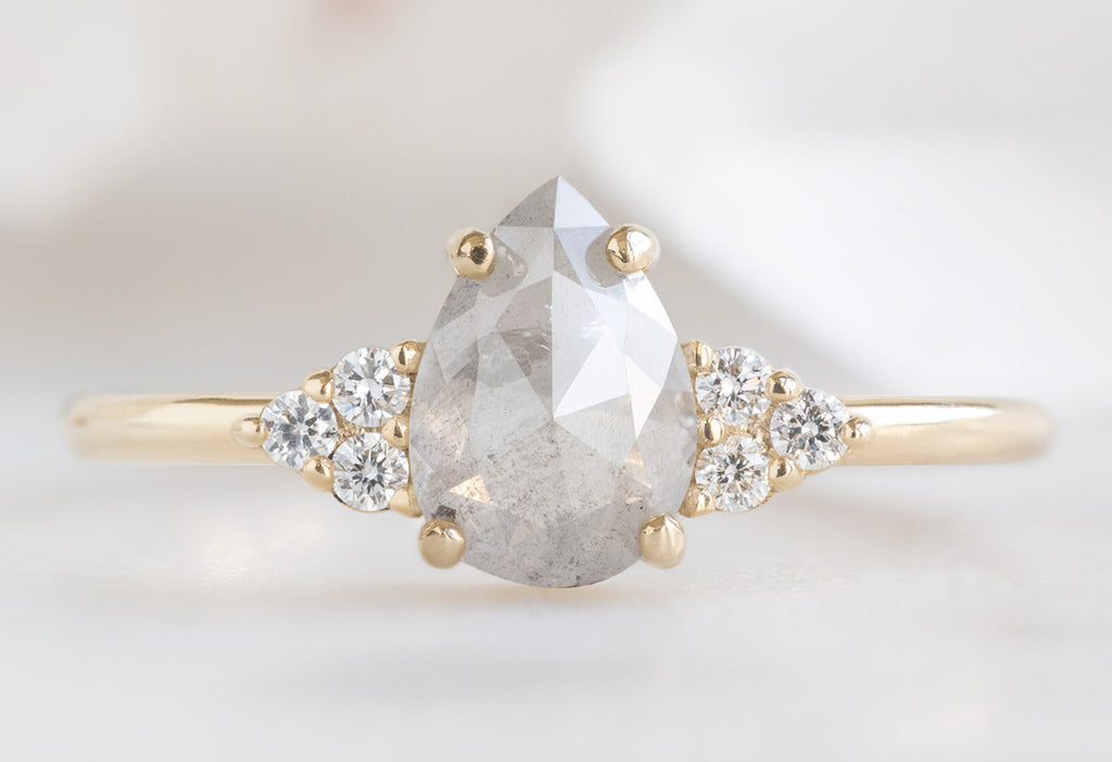 The Ivy Ring with a Rose-Cut Icy White Diamond
