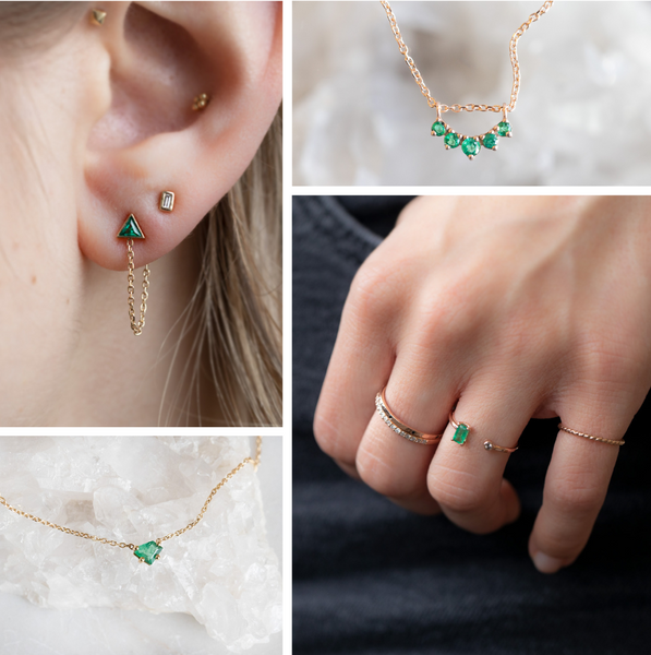 Emerald Fine Jewelry Collage