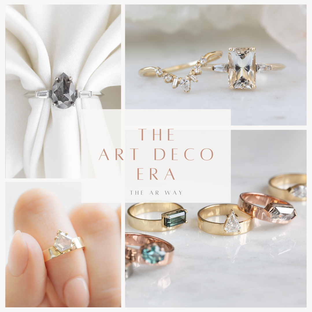 The Art Deco Jewelry Era Collage